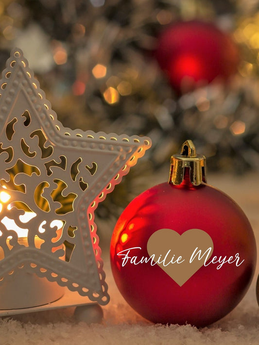 Personalisierte Weihnachtskugel Familie