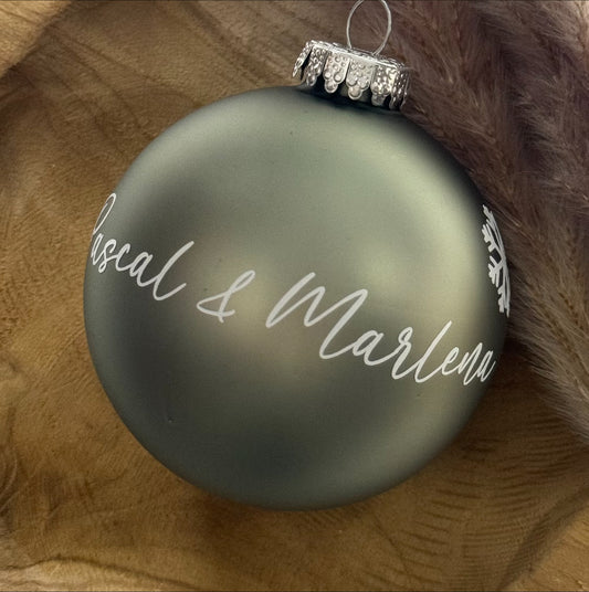 Personalisierte Weihnachtskugel Couple