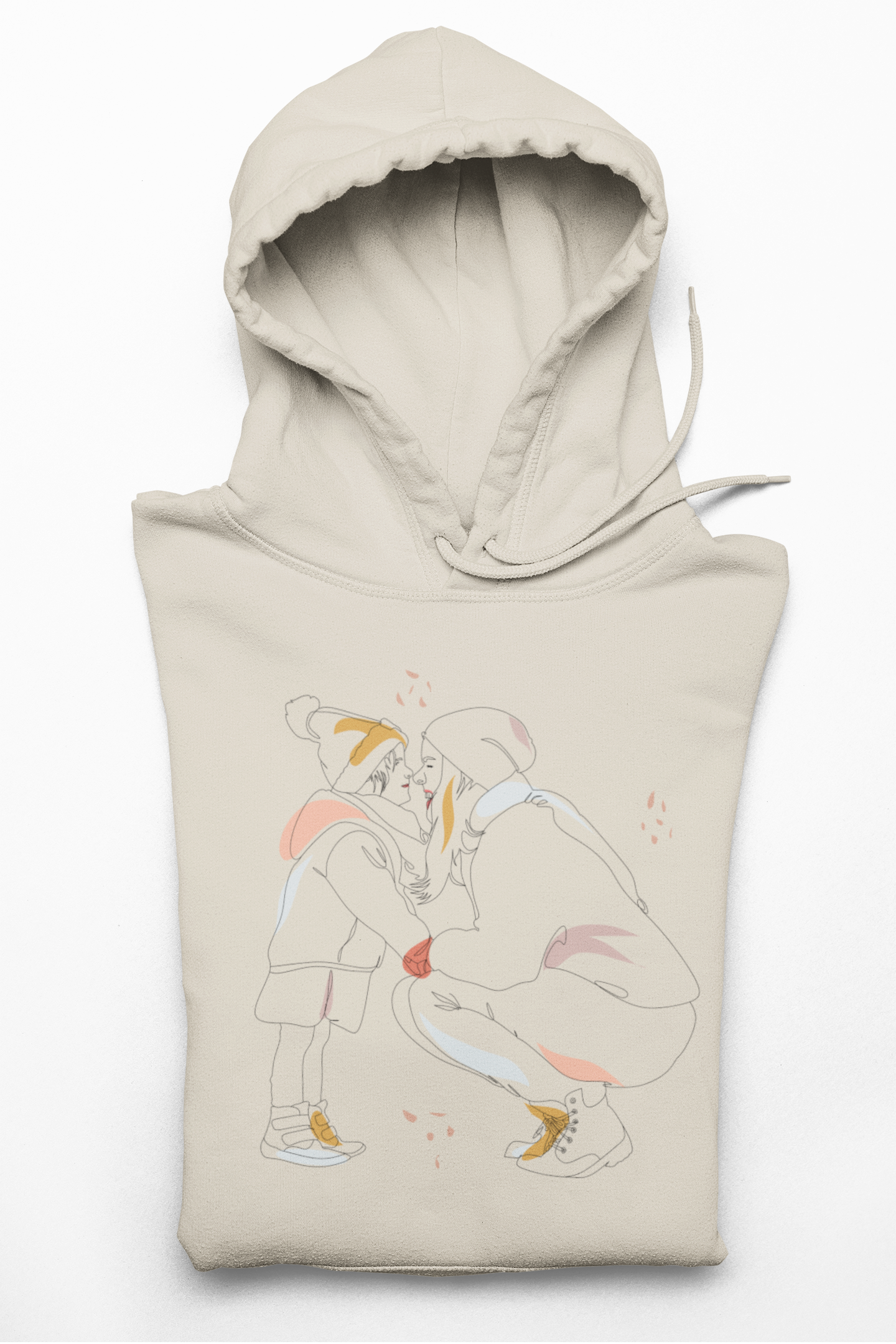 Hoodie personalisiert mit Foto als Line Art