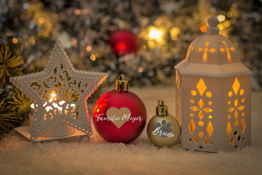 Personalisierte Weihnachtskugel Pfote
