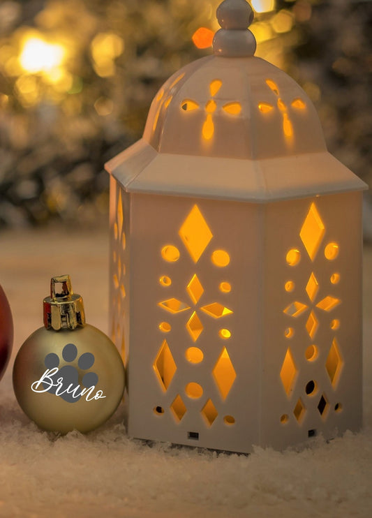 Personalisierte Weihnachtskugel Pfote