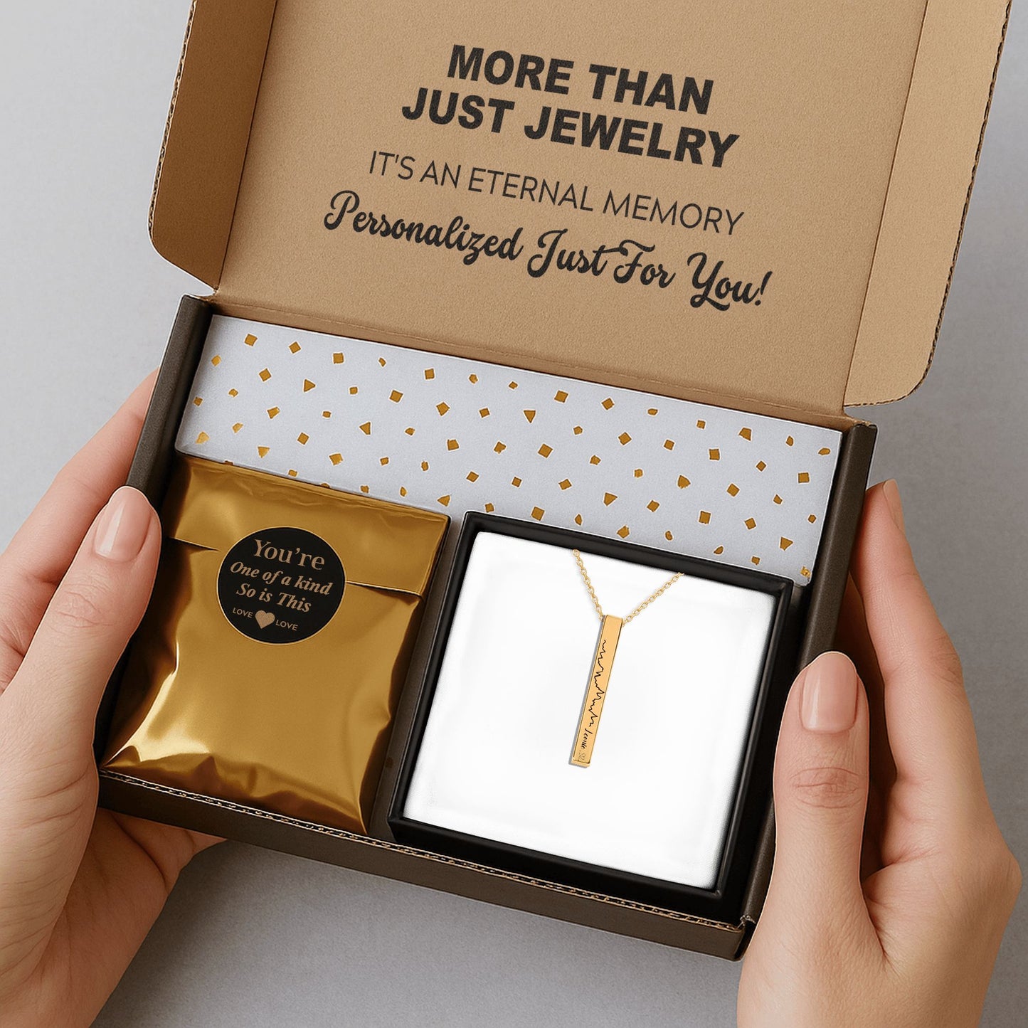 Personalisierte Herzschlag Kette mit CTG Gravur –Erinnerungs-        schmuck für Sternenkind Mamas mit Name