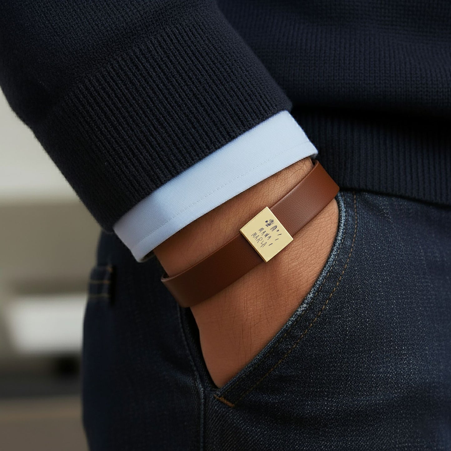 Lederarmband mit Gravur