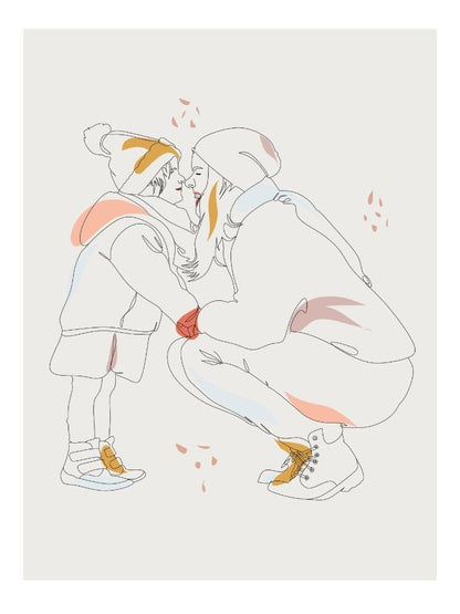 Poster Line Art personalisiert